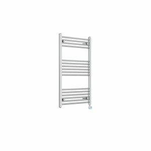Bergen 1000 x 600mm Straight Chrome Thermostatic Touch Control Wifi Electric Heated Towel Rail