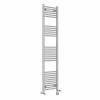 Bergen 1800 x 400mm Dual Fuel Straight Chrome Thermostatic Electric Heated Towel Rail
