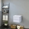 RAK-Resort 650mm Wall Hung Double Draw Vanity Unit - Matt White