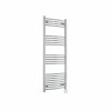Fjord 1400 x 600mm Curved Chrome Thermostatic Wifi Control Electric Heated Towel Rail