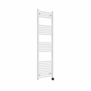 Bergen 1600 x 500mm Straight White Thermostatic Touch Control Electric Heated Towel Rail
