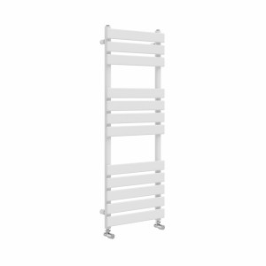 Juva 1200 x 450mm White Flat Panel Heated Towel Rail