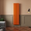 Norden 1800 x 473mm Bright Orange Double Oval Column Vertical Designer Radiator