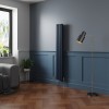 Norden 1600 x 237mm Sapphire Blue Double Vertical Oval Column Designer Radiator