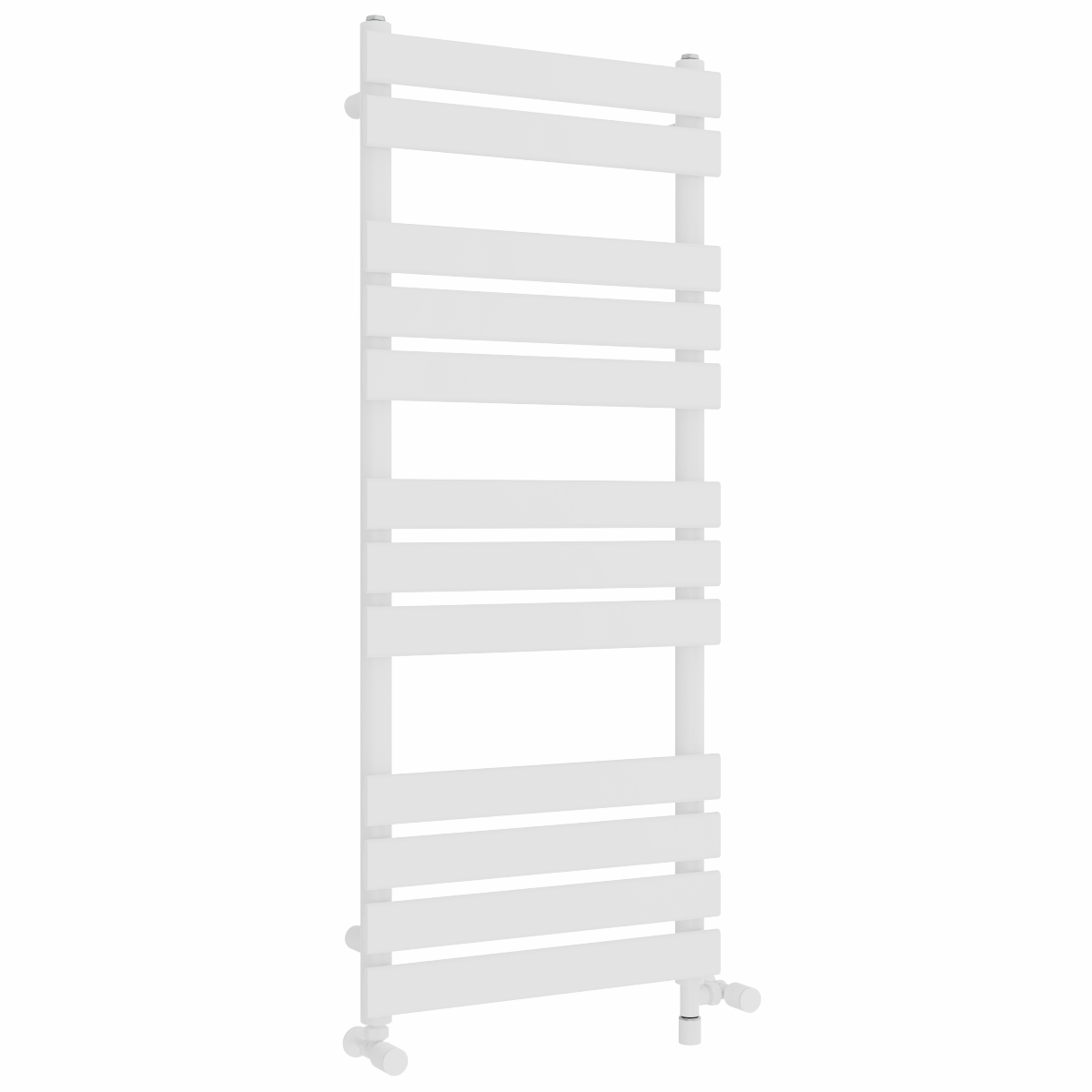 Juva 1200 x 500mm Dual Fuel White Flat Panel Simple Electric Heated Towel Rail