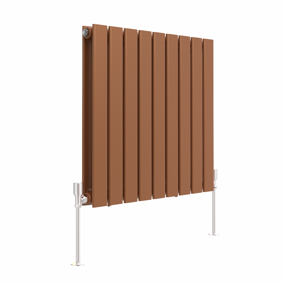 Karlstad 600 x 614mm Metallic Bronze Double Flat Panel Horizontal Designer Radiator