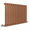 Lulea 600 x 900mm Metallic Bronze Single Flat Panel Horizontal Designer Radiator