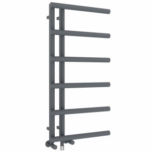 Alesund 988 x 500mm Dual Fuel Anthracite Simple Electric Heated Towel Rail