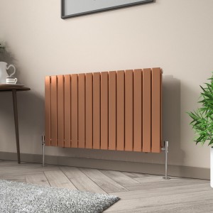 Karlstad 600 x 1022mm Metallic Bronze Double Flat Panel Horizontal Designer Radiator