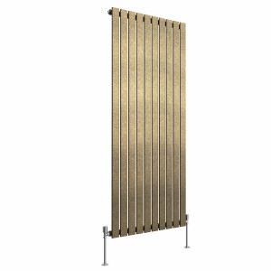 Karlstad 1600 x 682mm Black Gold Single Vertical Flat Panel Designer Radiator