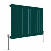 Karlstad 600 x 886mm Blue Green Single Flat Panel Horizontal Designer Radiator