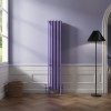 Bern 1800 x 380mm Elegant Purple Four Column Vertical Traditional Radiator