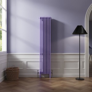 Bern 1800 x 380mm Elegant Purple Four Column Vertical Traditional Radiator