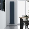 Carisa Monza Double 1800 x 375mm Anthracite Designer Aluminium Radiator