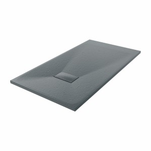 Terra - 1300x700mm Slate Effect Rectangle Shower Tray Anthracite
