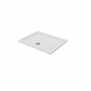 Essentials 1000 x 760mm Rectangle Stone Shower Tray White