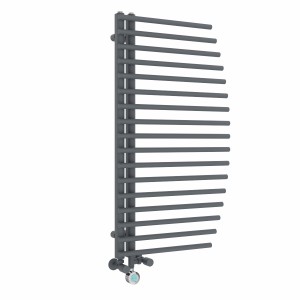 Sigla 1000 x 550mm Dual Fuel Anthracite Thermostatic Touch Control Electric Heated Towel Rail
