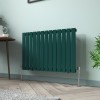 Karlstad 600 x 886mm Blue Green Single Flat Panel Horizontal Designer Radiator