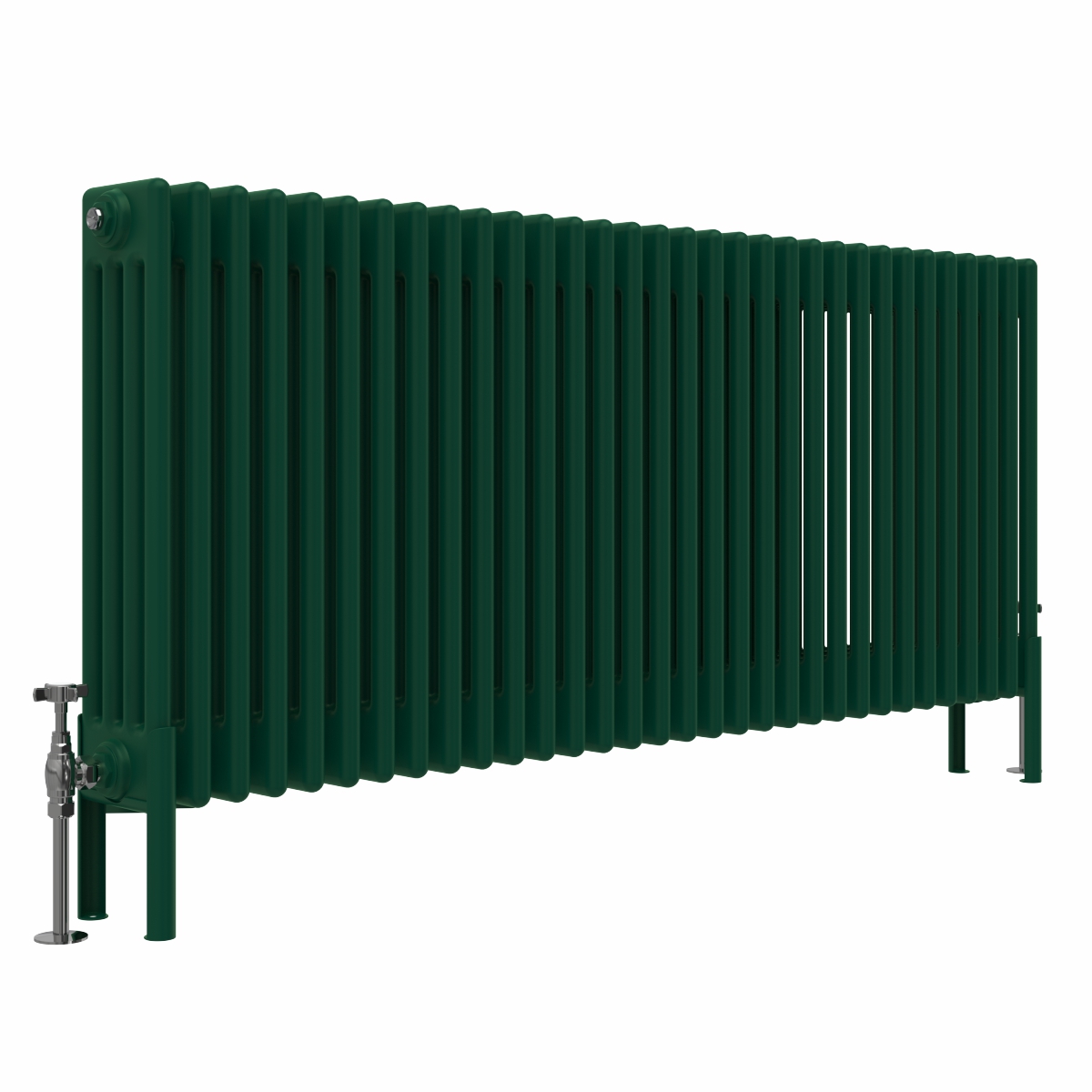 Bern 600 x 1460mm Traditional Moss Green Horizontal Four Column Radiator