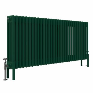 Bern 600 x 1460mm Traditional Moss Green Horizontal Four Column Radiator