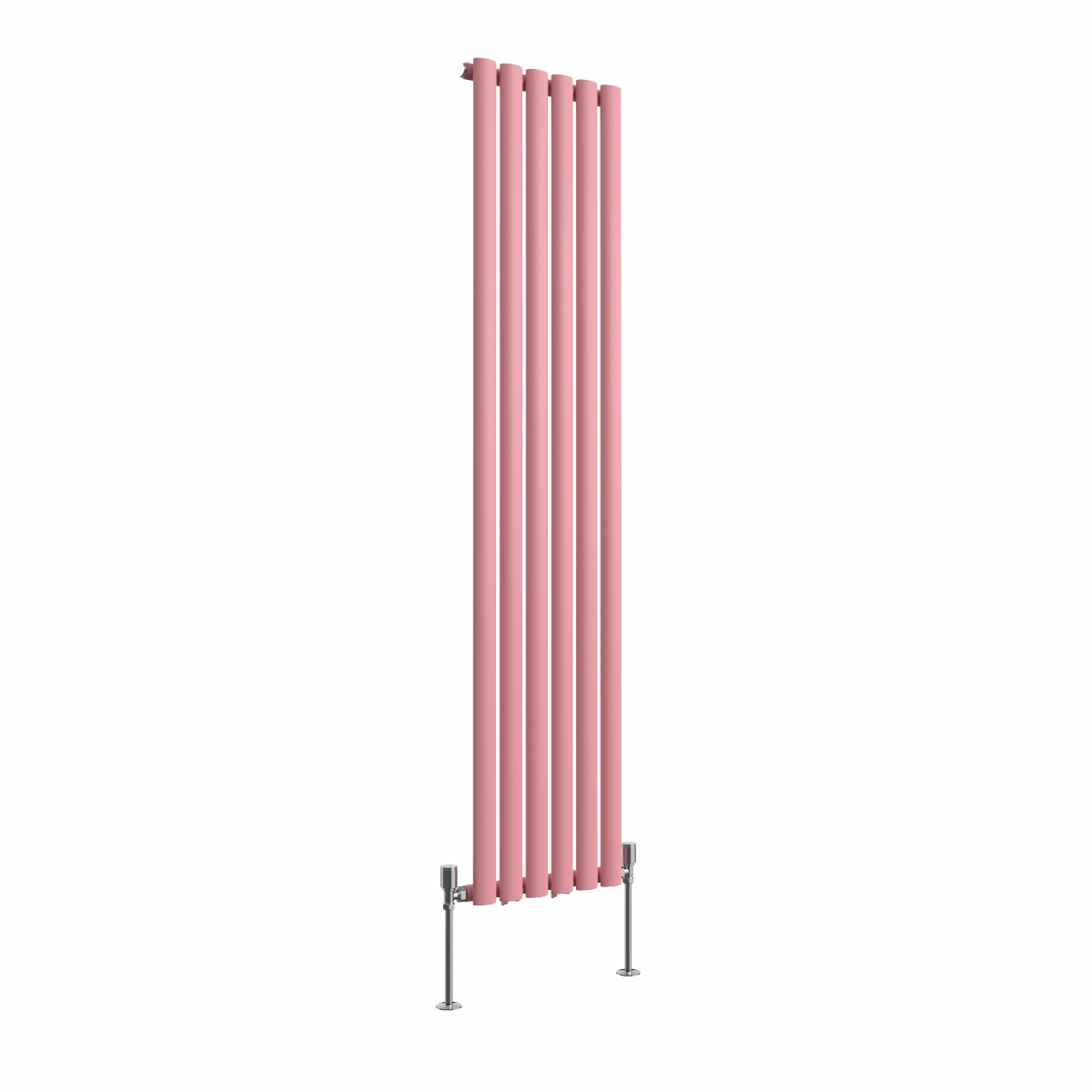 Norden 1600 x 355mm Rose Clair Pink Single Vertical Oval Column Designer Radiator