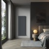 Karlstad 1800 x 682mm Anthracite Double Vertical Flat Panel Designer Radiator