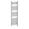 Fjord 1500 x 450mm Curved Chrome Thermostatic Electric Heated Towel Rail