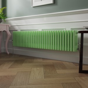Bern 300 x 1460mm Pastel Green Triple Horizontal Column Radiator