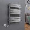 Juva 800 x 600 mm Chrome 300w Electric Flat Panel Heated Towel Rail