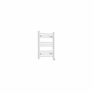 Bergen 600 x 500mm Straight White Thermostatic Touch Control Wifi Electric Heated Towel Rail