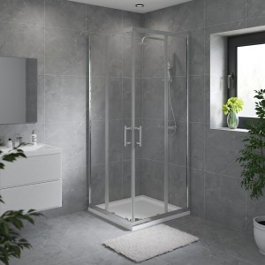 Ennerdale - 800 x 800mm Corner Entry Shower Enclosure - Chrome