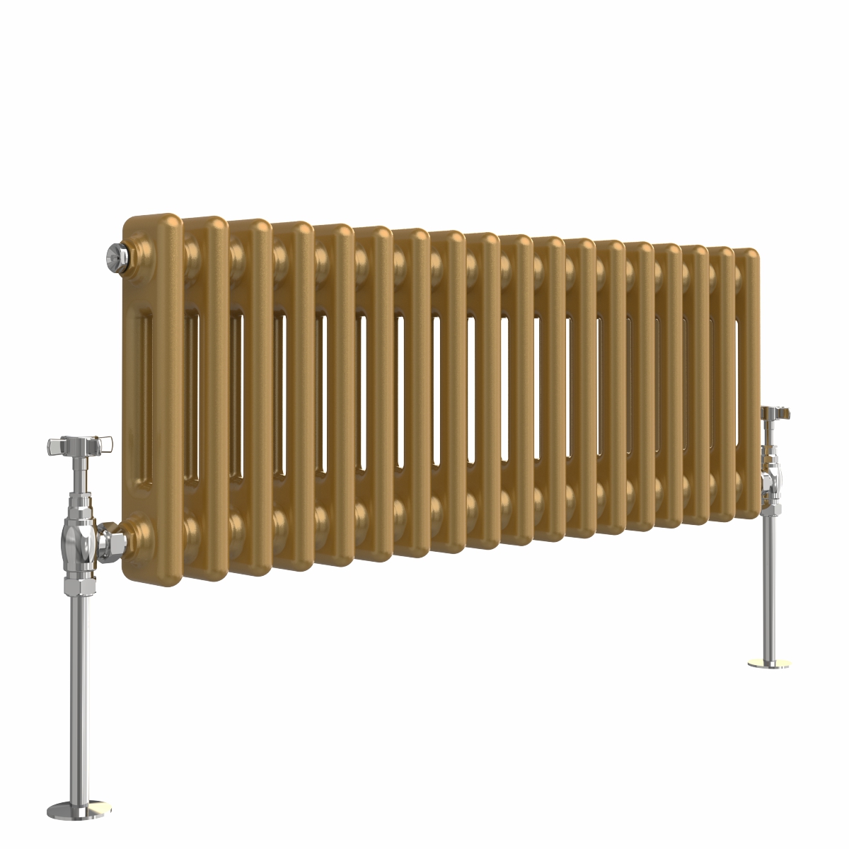 Bern 300 x 830mm Metallic Gold Double Horizontal Column Radiator
