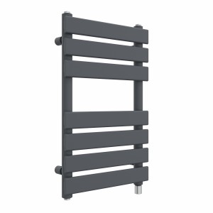 Juva 650 x 400mm Sand Grey Flat Panel Simple Electric Heated Towel Rail