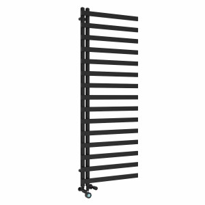 Kemi 1600 x 600mm Dual Fuel Black Thermostatic Touch Control Wifi Electric Heated Towel Rail