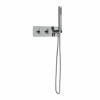 Thurso Modern Round Twin Diverter Thermostatic Shower Valve with Hand Shower Chrome