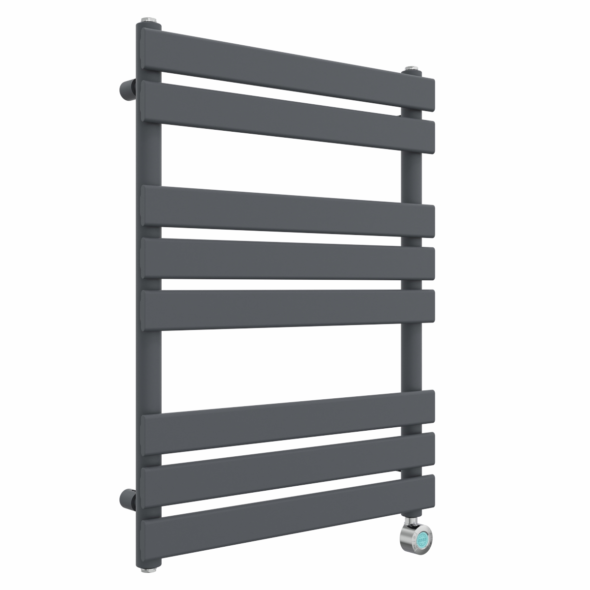 Juva 800 x 600mm Sand Grey Flat Panel Thermostatic Touch Control Wifi Electric Heated Towel Rail