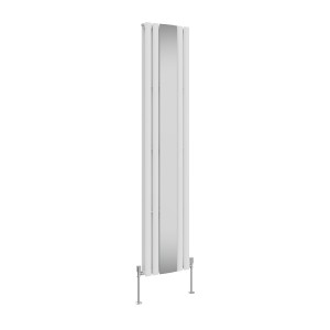 Norden 1800 x 380mm White Mirror Double Panel Vertical Designer Radiator