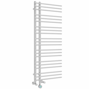 Solberg 1250 x 500mm Chrome Dual Fuel Towel Rail with Wifi Thermostat - 600W