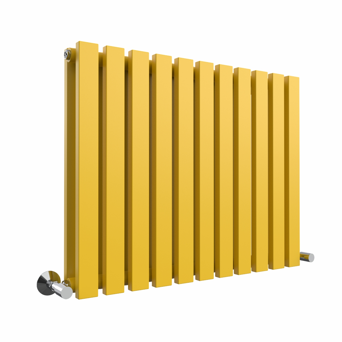 Lulea 600 x 760mm Zinc Yellow Double Horizontal Flat Panel Designer Radiator