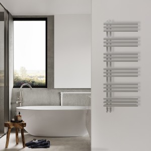 Carisa Terra 1296 x 500mm White Designer Aluminium Towel Rail
