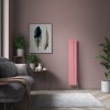 Karlstad Rose Clair Pink Flat Panel Vertical Designer Radiator - Choice Of Sizes