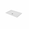 Essentials 1100 x 700mm Rectangle Stone Shower Tray White