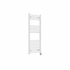 Fjord 1200 x 500mm Curved White Thermostatic Touch Control Wifi Electric Heated Towel Rail