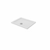 Essentials 900 x 700mm Rectangle Stone Shower Tray White