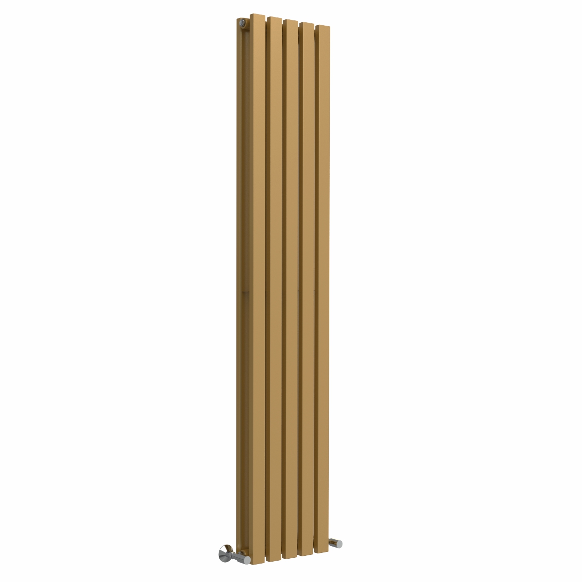 Lulea 1800 x 340mm Metallic Gold Double Flat Panel Vertical Designer Radiator