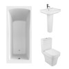 Avola Modern Bathroom Suite with Single Ended Bath - 1700 x 750mm