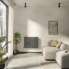 Lulea 600 x 760mm Anthracite Flat Panel Horizontal Wifi Electric Radiator - 800W