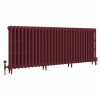 Classic  745 x 1894mm Farrow & Ball Eating Room Red Triple Column Cast Iron Radiator - 30 Sections
