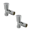 15mm Angled Manual Radiator Valves -Chrome