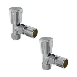 15mm Angled Manual Radiator Valves -Chrome